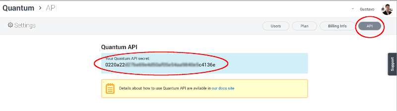 Quantum API Secret